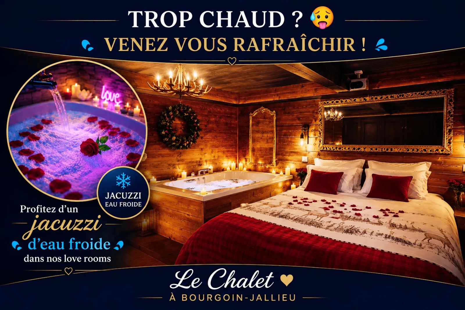 Chalet Romantique de Bourgoin-Jallieu, suite avec spa à Bourgoin-Jallieu