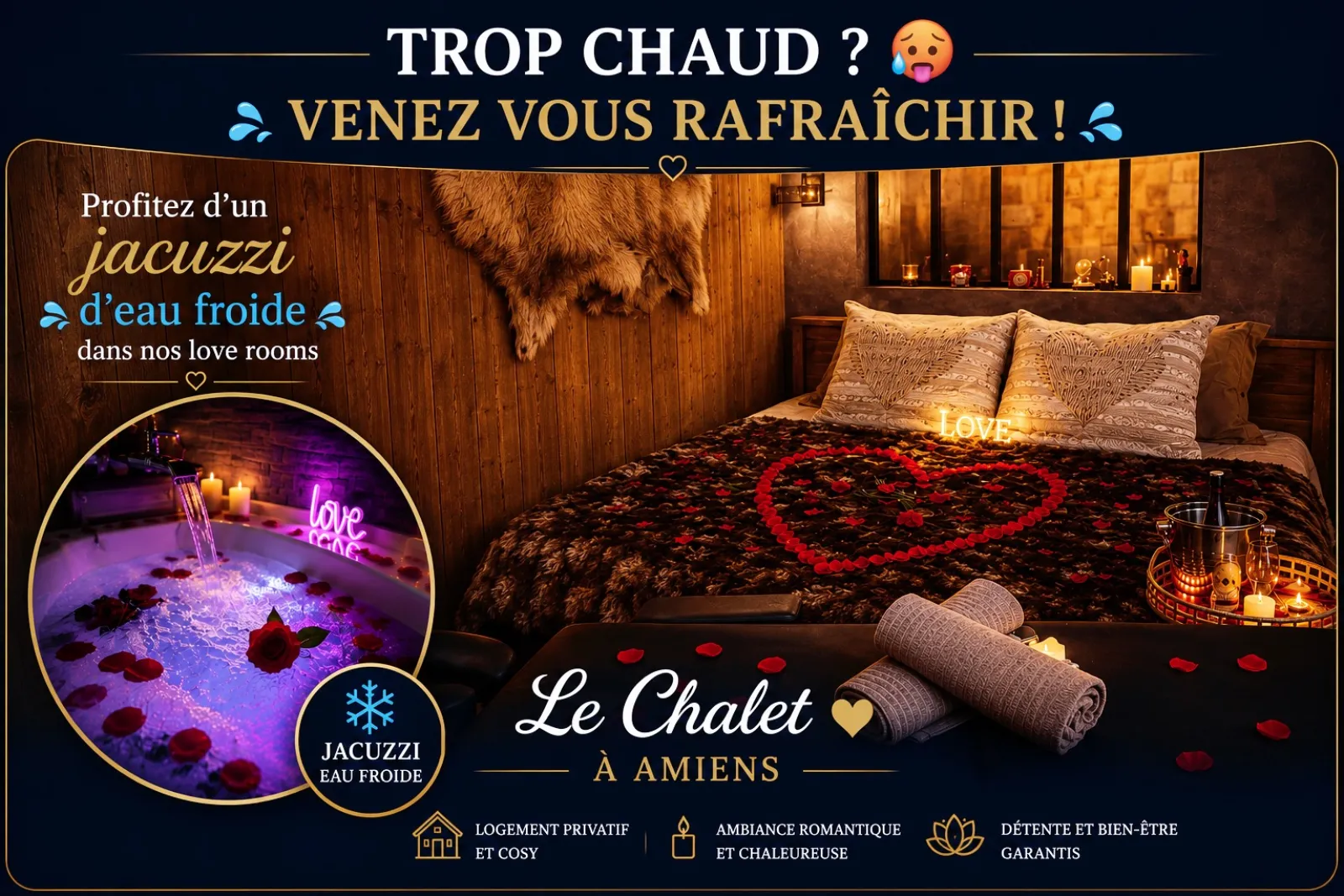 Chalet Romantique d'Amiens, suite avec spa à Amiens