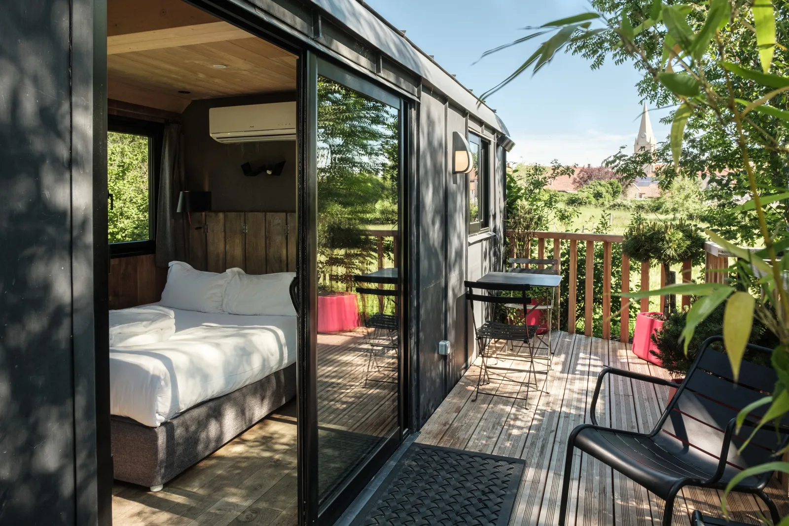 Le Refuge Spa, roulotte à Jouey
