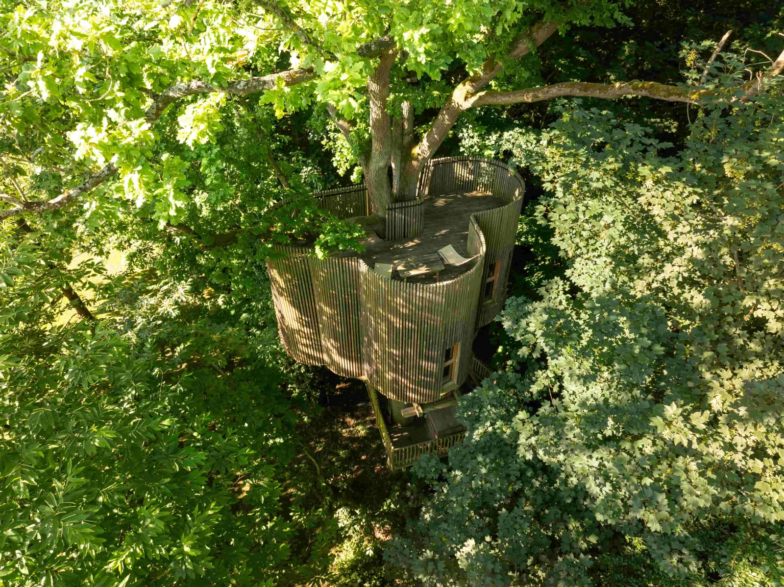 Cabane Duo Spa dans les Arbres, cabane à Raray