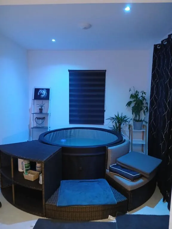 Chalet Jacuzzi d'Aillas, suite avec spa à Aillas