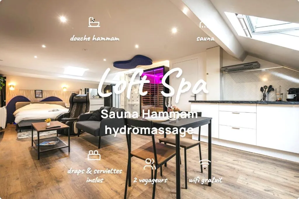 Le Loft Spa de Reims, suite avec spa à Reims