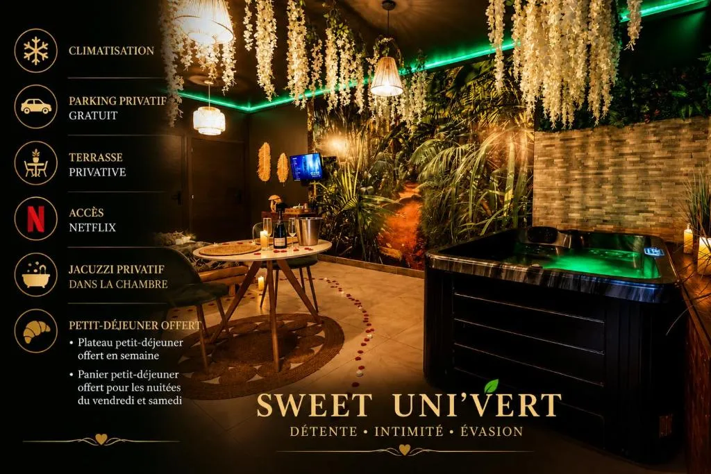 Suite Uni'vert, love room à Le Breuil