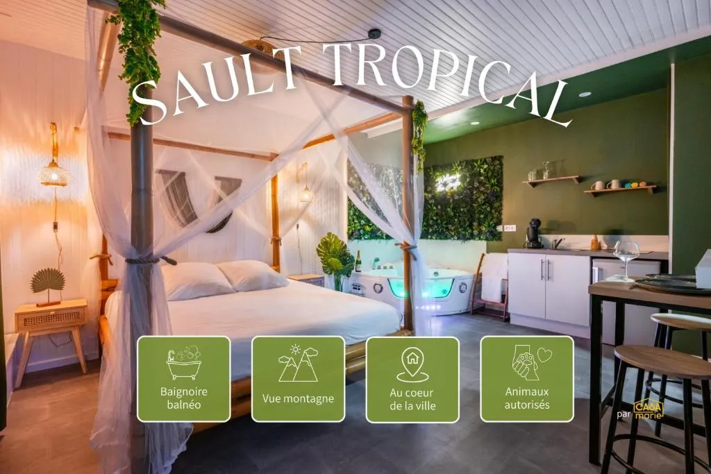 Sault Tropical, suite avec spa à Sault