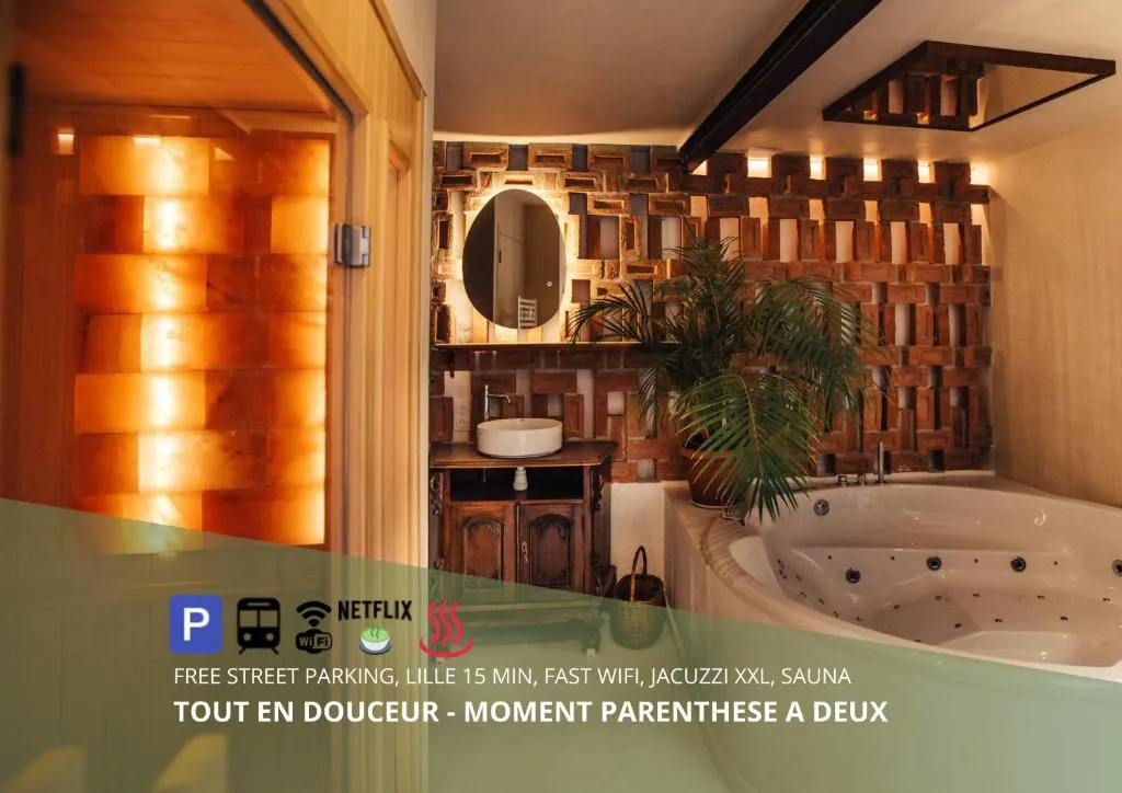La Douce Lille Croix, suite avec spa à Croix
