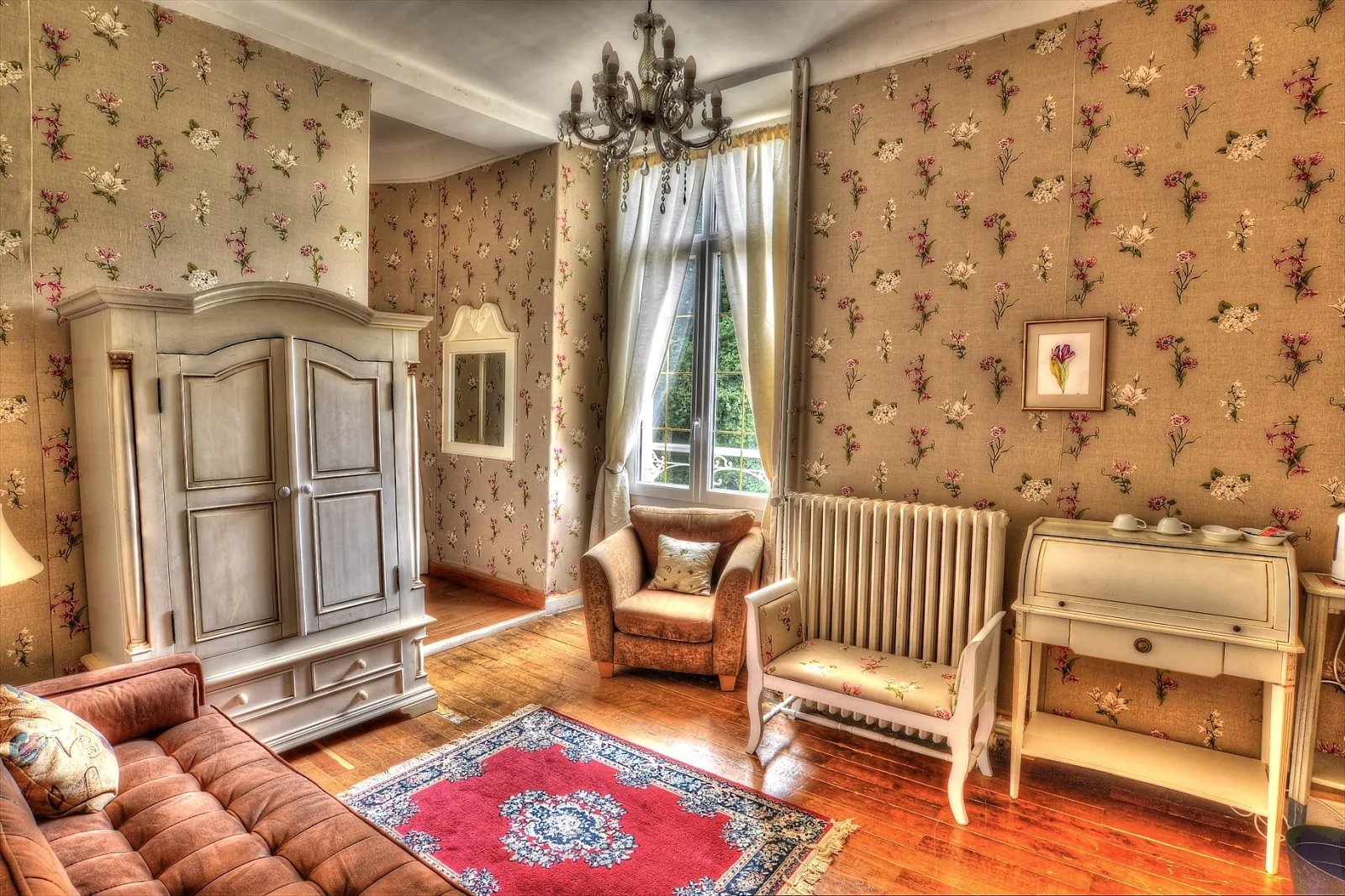 Suite Macaron du Château de Blavou, château à Saint-Denis-sur-Huisne