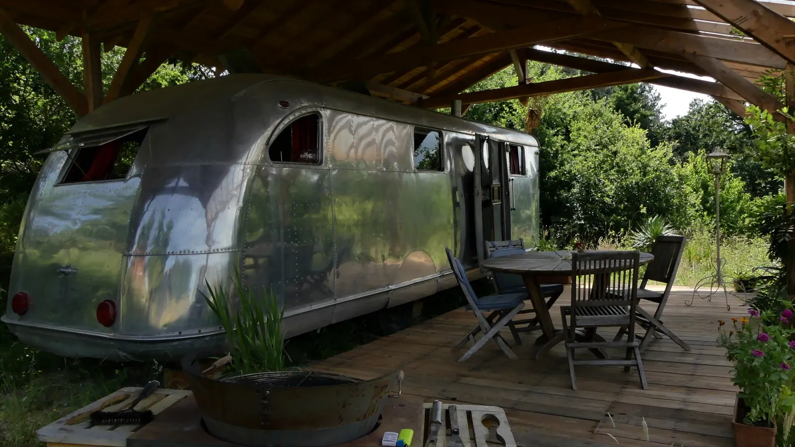 Caravane Spartan 1947, roulotte à Manses