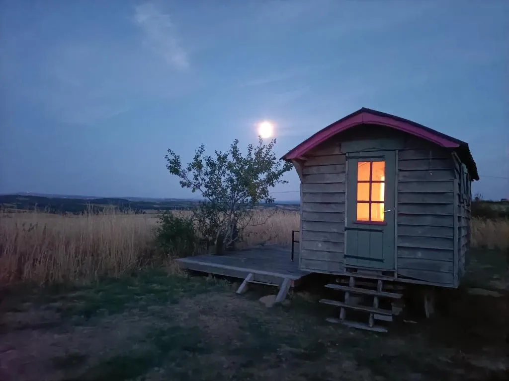Petite roulotte en bois, roulotte à Dettey