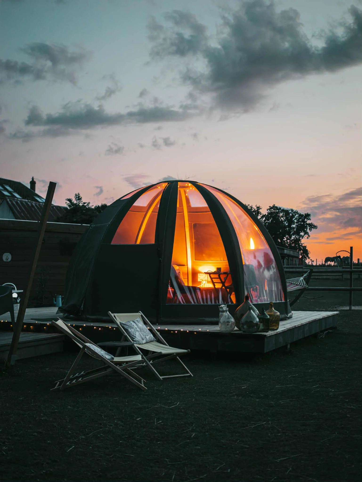 Le Wigwam des Alpagas, bulle à La Cerlangue